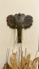 Ahşap Fil Duvar Dekoru