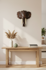 Ahşap Fil Duvar Dekoru