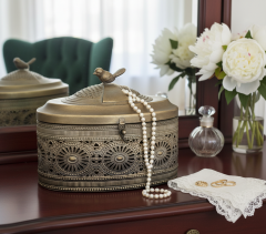 Vintage Kuş Figürlü Dekoratif Kutu