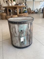 Ahşap Yuvarlak Komodin