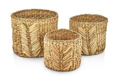 Yuvarlak V Desenli Sepet