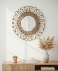 Yuvarlak Jüt Ayna
