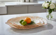 3'lü Yaprak Figürlü Tabak