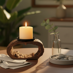 Dekoratif Kütük Mumluk